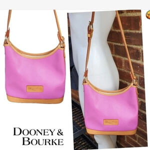 Dooney& Bourke Pink pebbled  Leather‎ shoulder bag